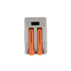 Клеммы монтажные многоразовые PTC-2P 222-412 450V 32A 0,08-2,5(4.0)mm2 , 2 отверстия, серые 10 шт.