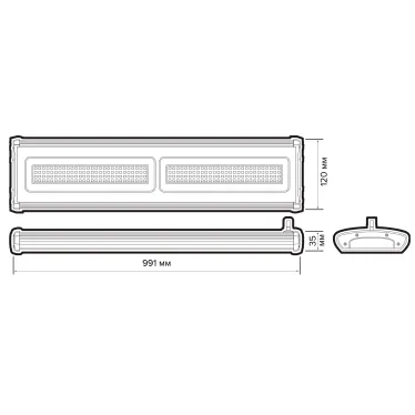 Светильник светодиодный ДСП-200 5000К 18000Лм IP65 120 град.