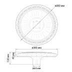 Светильник садово-парковый ДТУ-60Вт 3000К 6000Лм серый IP65 (2г.гар) Jazzway
