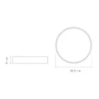 Светильник светодиодный потолочный SCANDIC ДБО-36W 4000К 2280Лм серый обрамление из натурального дерева IP20 Jazzway