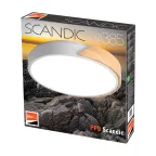 Светильник светодиодный потолочный SCANDIC ДБО-36W 4000К 2280Лм серый обрамление из натурального дерева IP20 Jazzway