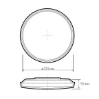 Светильник светодиодный ДБО-48w OPAL 4000К черный 3840Лм IP20 JazzWay