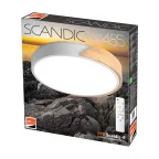 Светильник светодиодный потолочный SCANDIC ДБО-90W 4000К 7200Лм серый обрамление из натурального дерева IP20 Jazzway