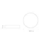 Светильник светодиодный потолочный SCANDIC ДБО-90W 4000К 7200Лм серый обрамление из натурального дерева IP20 Jazzway