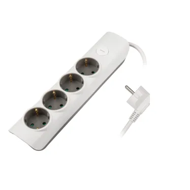 Удлинитель ET-04-140W (4X1,4) заземл., выкл. JAZZway
