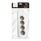 Удлинитель ET-04-140W (4X1,4) заземл., выкл. JAZZway
