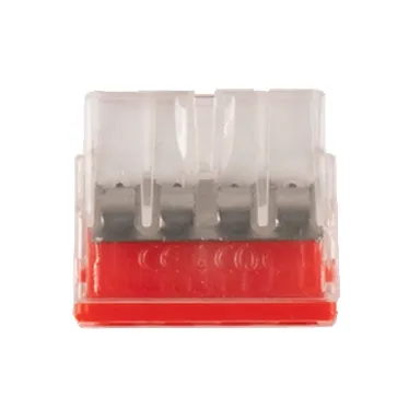 Клеммы монтажные PTC-4P 2273-204 450V 32A 0,14-4.0mm2 , 4 отверстия, прозрачные,/ 50 шт.