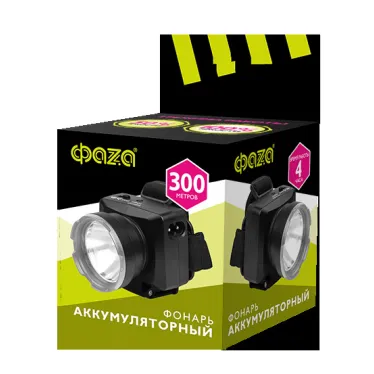 Фонарь аккумуляторный AccuFH7-L3W-bk (черн.)