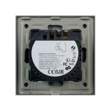 Выключатель сенсорный SWT-OMALI-S01-ZB-GR 250V, 10A, Zigbee Стекло