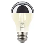 Лампа светодиодная 4 Вт Форма A прозрачная колба с зеркальным отражателем Серия Sky Теплый белый свет 3000K Картон ТМ Uniel LED-A60-4W/3000K/E27/CL MIRROR/CHROME PLS02WH