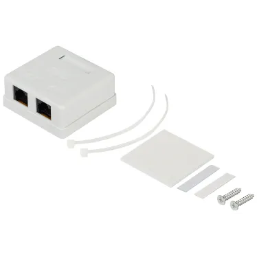 Розетка компьютерная RJ-45 категория 5е неэкранированная 2-порта упаковка 30 шт