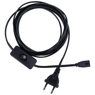 Провод для подключения светильника ULI-Q151 и ULI-Q951 к сети 220В 300 см 2 контакта с кнопкой включения Черный UCX-Q851 LT/300/B BLACK