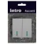 Выключатель Intro Accent 6-105-01 двойной с подсветкой, 10А-250В, IP20, СУ, AL/CU, белый