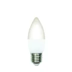 Лампа светодиодная LED-C37-5W/3000K/E27/FR/SLS Форма свеча матовая Теплый белый свет (3000K) ТМ Volpe