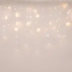                  Бахрома светодиодная с эффектом мерцания 25м Соединяемая 440 светодиодов Теплый белый и белый свет Провод прозрачный ULD-B25006-440/TTK WARMWHITE-WHITE IP44 ТМ Uniel
               