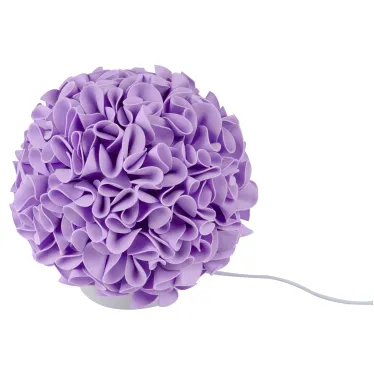 Светильник светодиодный со сменной лампой в комплекте E27 теплый белый свет 3000K Плафон D150мм прозрачный Белое основание TM ULW-R07 T/3000K/150C/A Гортензия Белый/Сиреневый