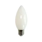 Лампа светодиодная. LED-C35-6W/3000K/E27/FR/SLF Форма свеча, матовая. Теплый (3000K).