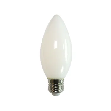 Лампа светодиодная. LED-C35-6W/3000K/E27/FR/SLF Форма свеча, матовая. Теплый (3000K).