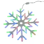                  Фигура светодиодная Снежинка 40х40см Подвесная 48 светодиодов RGB свет Провод прозрачный ULD-H4040-048/DTA RGB IP20 SNOWFLAKE TM Uniel
               