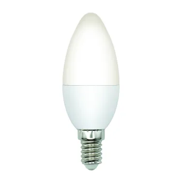 Лампа светодиодная Форма свеча матовая Белый свет 4000K LED-C37-6W/4000K/E14/FR/SLS