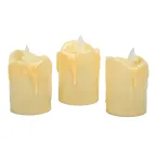                  Фигура светодиодная Свеча на батарейках LR44 в комплекте в составе набора из 3 штук 1 светодиод Теплый белый свет ULD-F062 WW CANDLE SET3
               