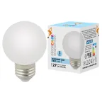 Лампа декоративная светодиодная LED-G60-3W/6000K/E27/FR/С Форма шар матовая. Дневной свет 6000K Картон