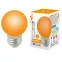Лампа декоративная светодиодная LED-G45-1W/ORANGE/E27/FR/С Форма шар матовая Цвет оранжевый Картон