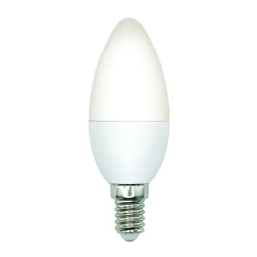 Лампа светодиодная LED-C37-5W/3000K/E14/FR/SLS Форма свеча матовая Теплый (3000K)