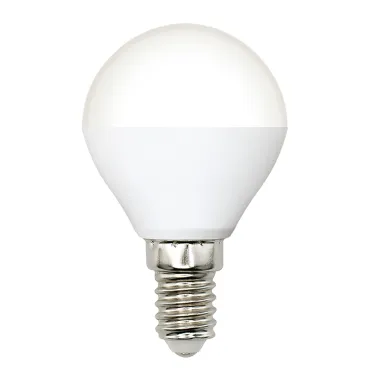 Лампа светодиодная 6 Вт Форма шар матовая Белый свет 4000K Картон LED-G45-6W/4000K/E14/FR/RA95 PLK01WH