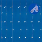                  Занавес светодиодный  с эффектом мерцания ULD-C2030-240/TTK WARMWHITE-WHITE IP44 3х2м соед. 240диодов тепл бел/белый свет, прозр | UL-00003950 | Uniel
               