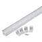Угловой алюминиевый профиль UFE-K06 SILVER/FROZEN 200 POLYBAG с матовым рассеивателем, 200 см. 2 заглушки+4 крепежа в/к.. ТМ Uniel