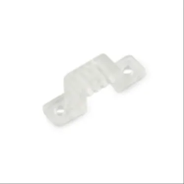 Силиконовое крепление для LED ленты 220В 3528, 10 мм, белый, UCC-Q220 K10 CLEAR 050 POLYBAG 50 шт/упак | 10971 | Volpe