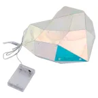                  Светильник декоративный Сердце на батарейках 3AA не в комплекте 100 светодиодов Белый свет Цвет корпуса радужный TM Uniel ULD-R511 3АА HEART
               