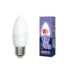 Лампа светодиодная LED-C37-7W/DW/E27/FR/NR Форма свеча, матовая. Norma. Дневной (6500K).
