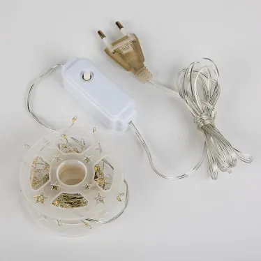 Гирлянда светодиодная Роса 5м 125 светодиодов Теплый белый свет Провод прозрачный ТМ Uniel ULD-S0500-125/DTA WARM WHITE IP20 DEWDROP