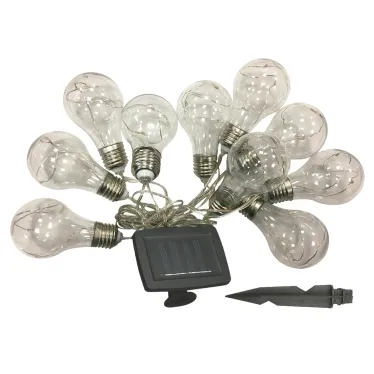 Светодиодный Светильник садовый USL-S-126/PT4000 BULBS Садовая гирлянда на солнечной батарее Лампочки,10 светодиодов. Разноцветный свет. 1*АA Ni-Mh аккумулятор в/к. IP44