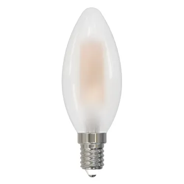 Лампа светодиодная. LED-C35-5W/3000K/E14/FR/SLF Форма свеча, матовая. Теплый белый свет (3000K). ТМ Volpe