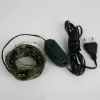                  Гирлянда светодиодная Роса 20м 200 светодиодов Белый свет Провод зеленый ТМ Uniel ULD-S2000-200/DGA WHITE IP20 DEW
               