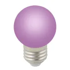                  Лампа декоративная светодиодная LED-G45-1W/PURPLE/E27/FR/С Форма шар матовая Цвет фиолетовый Картон ТМ Volpe
               