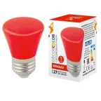 Лампа светодиодная LED-D45-1W/RED/E27/FR/С BELL декоративная LED. "Колокольчик", матовая. Цвет красный | UL-00005638 | Volpe