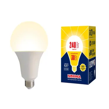 Лампа светодиодная LED-A95-30W/3000K/E27/FR/NR LED мощная 30 ватт А95 матовая Е27 серия Norma 3000K | UL-00005604 | Volpe
