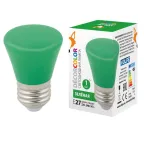 Лампа светодиодная LED-D45-1W/GREEN/E27/FR/С BELL декоративная LED. "Колокольчик", матовая. Цвет зеленый | UL-00005640 | Volpe
