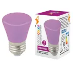 Лампа светодиодная LED-D45-1W/PURPLE/E27/FR/С BELL декоративная LED. "Колокольчик", матовая. Цвет фиолетовый | UL-00005644 | Volpe