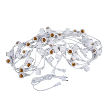 Гирлянда Белт-лайт 10м + 1,5м сетевой шнур 40 патронов E27 шаг 25см Белая UDL-K110 40/E27/10M IP65 WHITE BELT-LIGHT