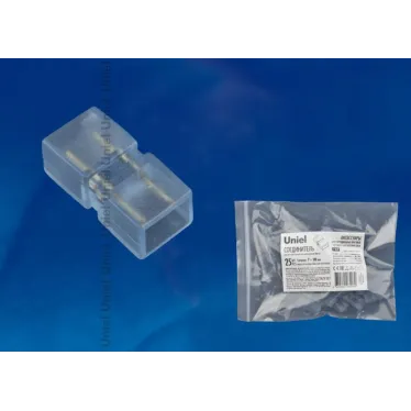 Коннекторы для светодиодной ленты 220В, 10x7мм, 2 контакта UTC-K-12/A67-NNN CLEAR 025 POLYBAG прозрачный 25 шт/упак | UL-00000868 | Uniel