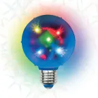 Светильник светодиодный Свечение 3D звёзды 220В Диаметр 8см ULI-Q308 1,5W/RGB/E27 ДИСКО ШАР 3D