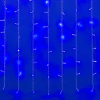 Занавес светодиодный  с контроллером  ULD-C1510-160/DTA BLUE IP20 , 1,5х1м. 160 диодов. синий свет. шнур прозр. | UL-00006420 | Uniel