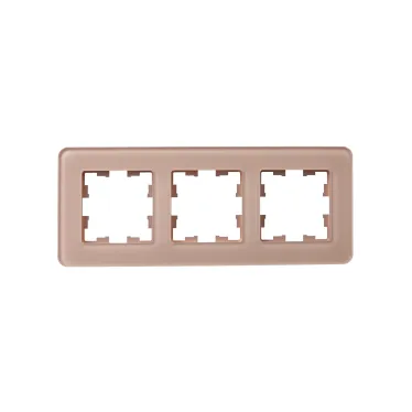 BRITE Рамка 3 поста РУ-3-2-Бр стекло дымчатый RE IEK