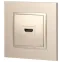 Розетка HDMI, Эра Elegance, шампань, 14-3114-04