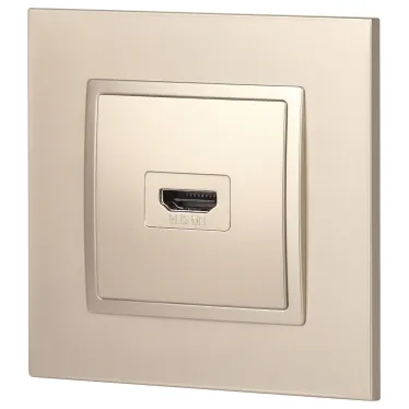 Розетка HDMI, Эра Elegance, шампань, 14-3114-04
